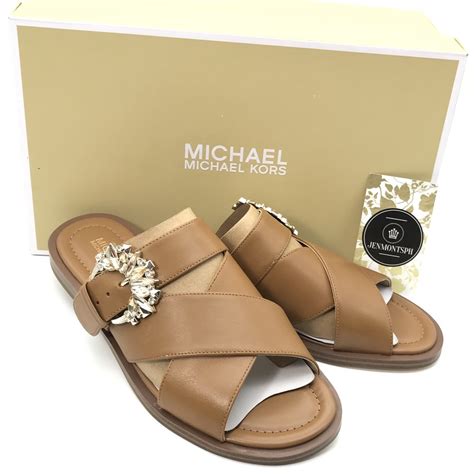 michael kors frieda slide flat sandals|Michael Kors slip on sandals.